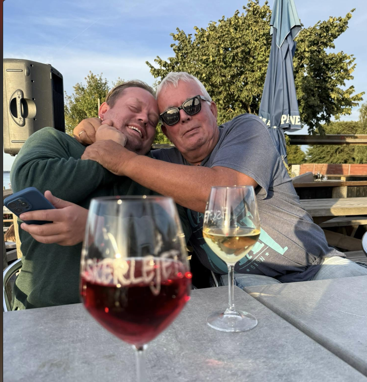 Peter and his father Bent — fishing, talking, sharing memories